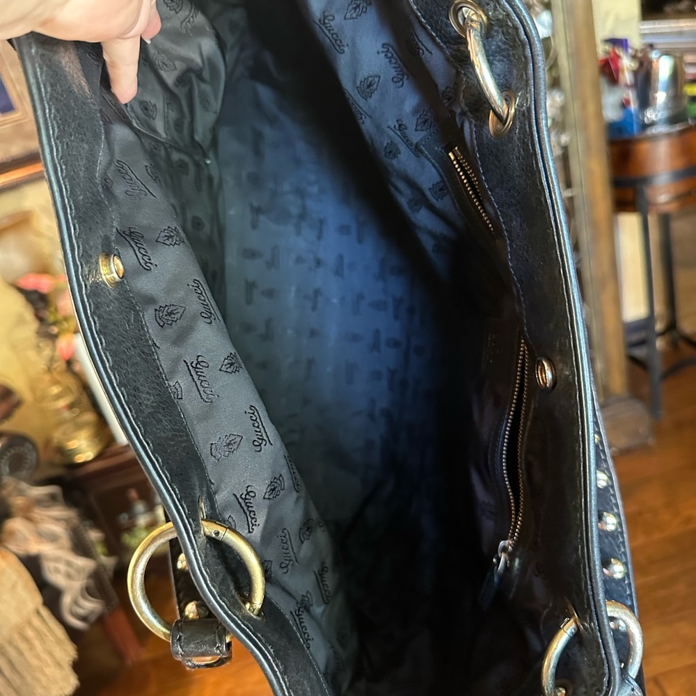 Beautiful Ex large Black Irina Babushka Leather Tote - Picture 10 of 17